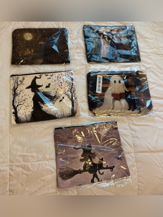 Handbags - Halloween Zipper cosmetic Pouch-PICK ONE
